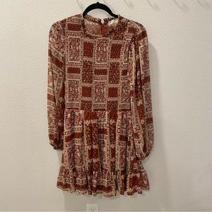 Patchwork chiffon mini Dress